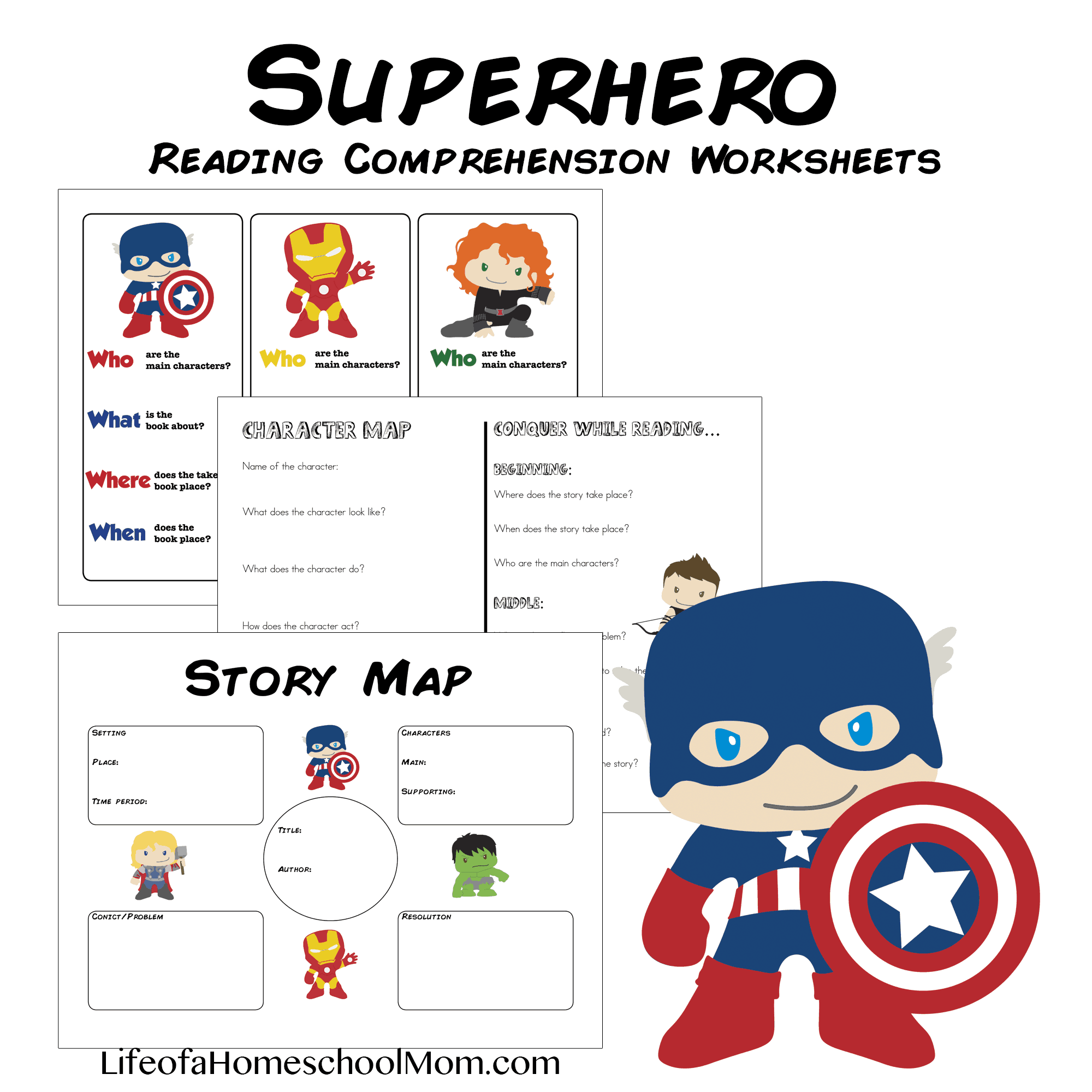 Superhero Reading Comprehension Worksheets
