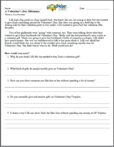 Valentine s Day Worksheets Free PDF Printables EdHelper