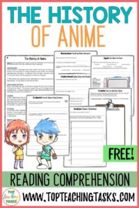 What Is Anime Reading Comprehension Passages And Questions FREE In 2021 Reading Comprehension Reading Comprehension Passages Comprehension Passage