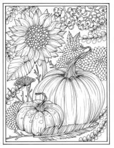 10 Fall Coloring Pages Printable For Adults