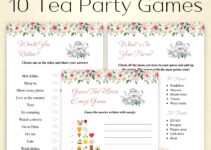 Free Printable Tea Party Games For Adults