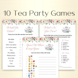 10 Printable Tea Party Games Ladies Tea Party Games Afternoon Tea