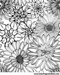15 Fantastic Free Colouring Pages For Adults Flower Coloring Pages