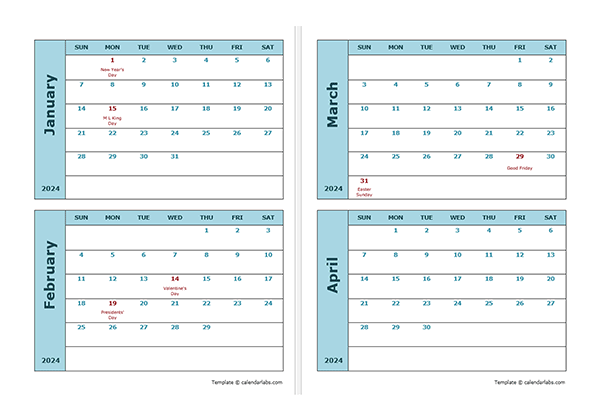 Free Printable Calendar 2 Months Per Page