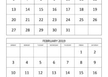 Free Printable Calendar 2 Months Per Page