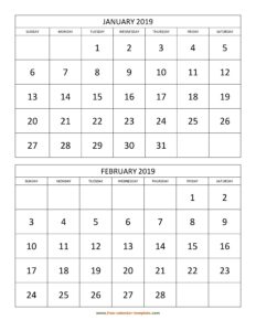 2024 Printable Calendar Free 2 Months Per Page Word Gussie Malinda