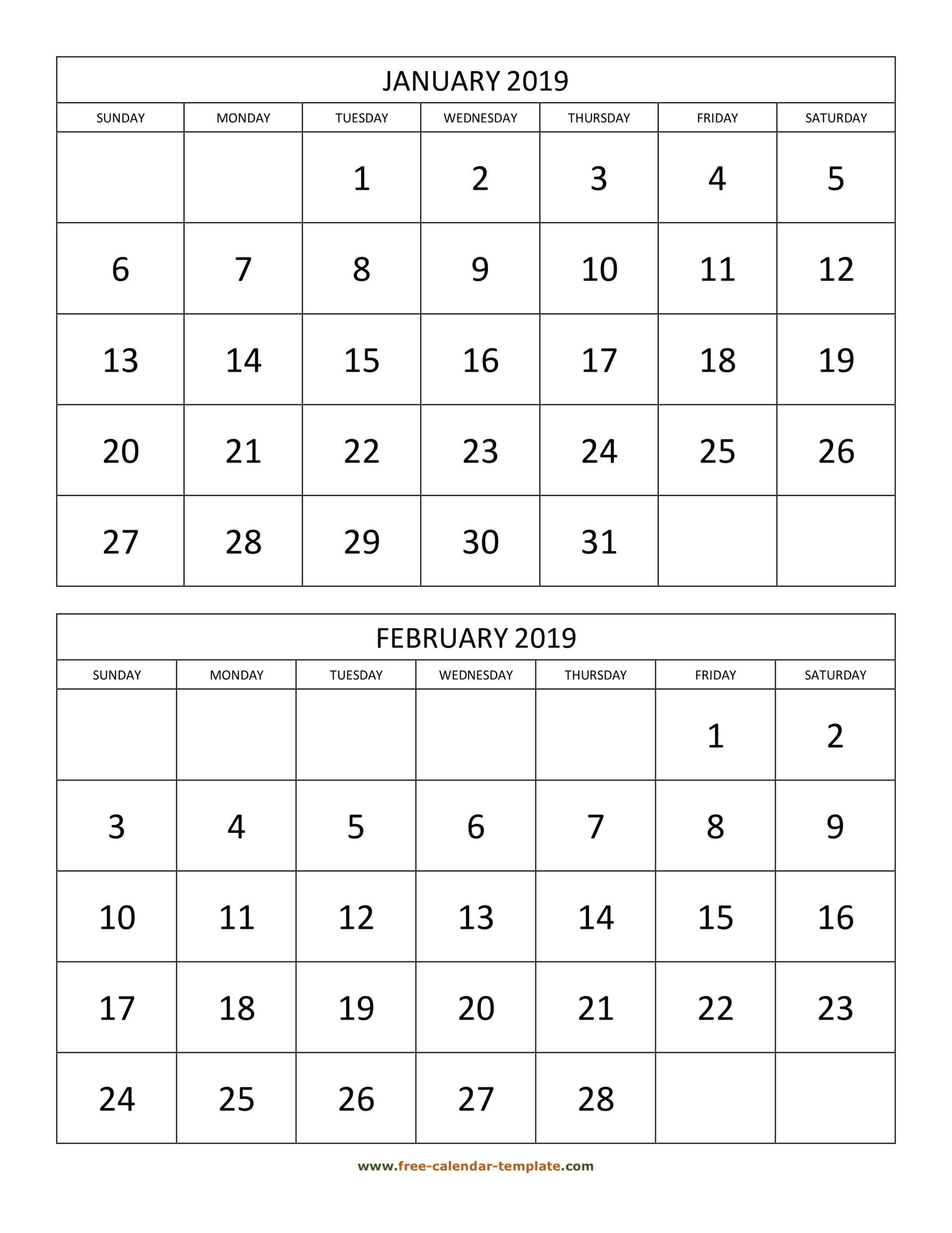 2024 Printable Calendar Free 2 Months Per Page Word Gussie Malinda