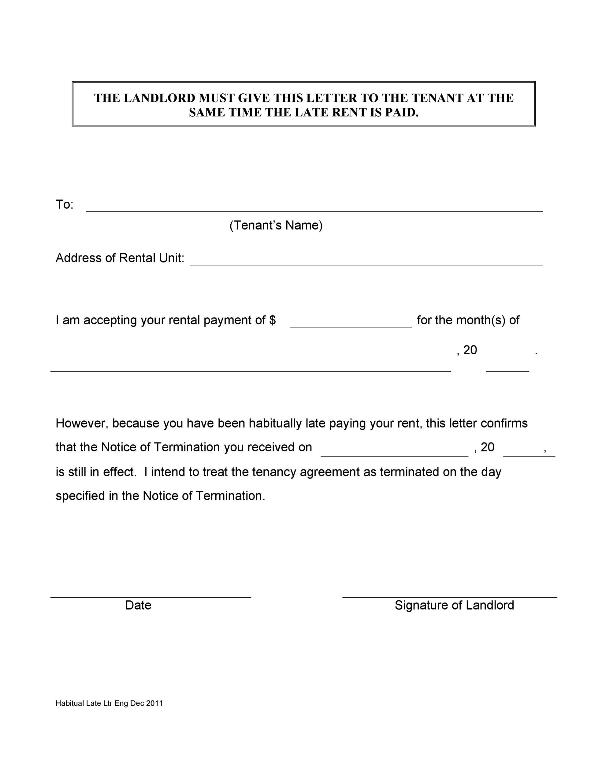 34 Printable Late Rent Notice Templates TemplateLab