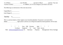 Free Printable Late Rent Notice Template