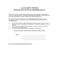 34 Printable Late Rent Notice Templates TemplateLab