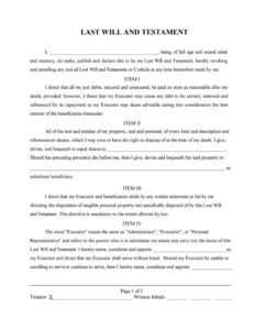 39 Last Will And Testament Forms Templates TemplateLab