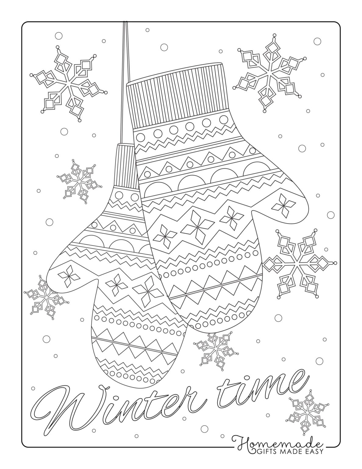 57 Free Winter Coloring Pages For Adults Happier Human