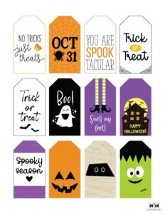 60 Free Printable Halloween Tags Printabulls