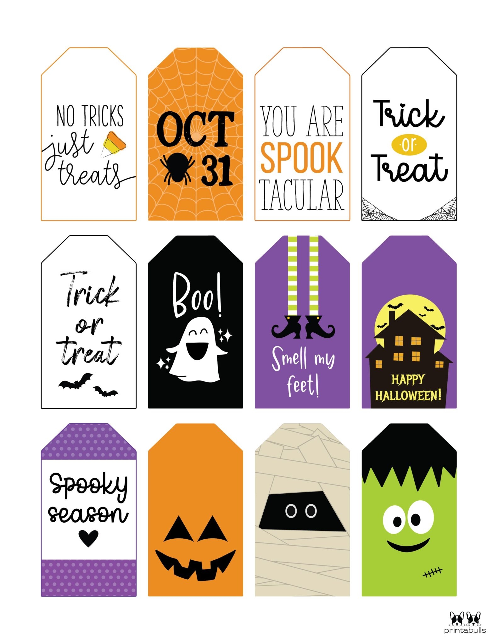 60 Free Printable Halloween Tags Printabulls