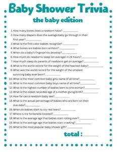 65 Fun Baby Shower Trivia Questions To Use At Your Next Baby Shower