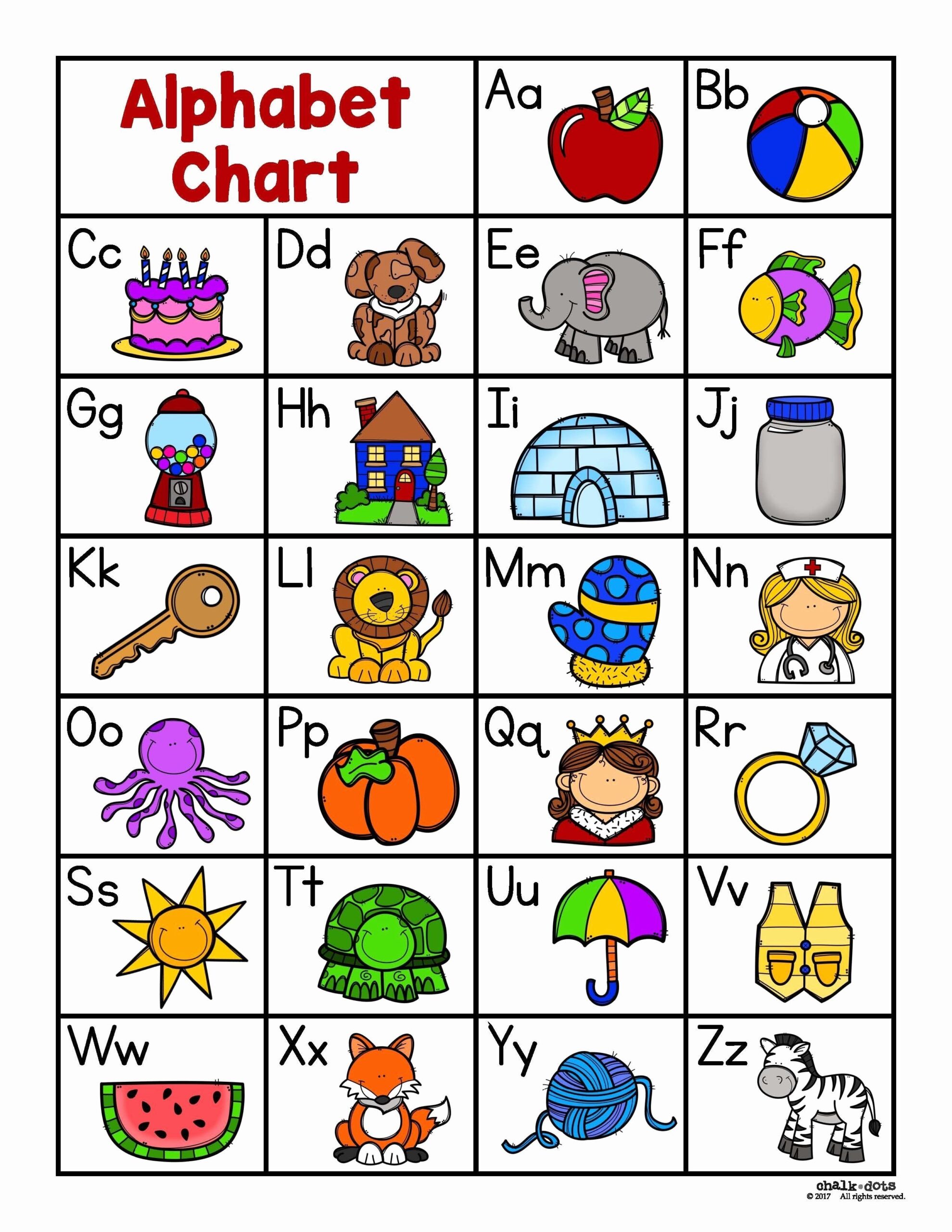 Alphabet Chart Free Printable