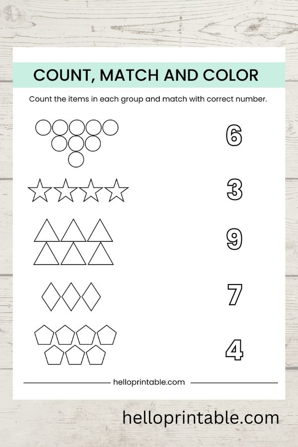 Basic Math Worksheets For 3 To 4 year olds Helloprintable