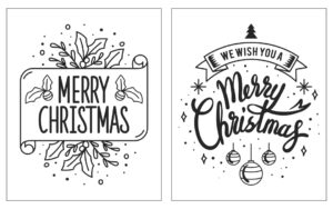 Black And White Holiday Christmas Cards 15 Free PDF Printables