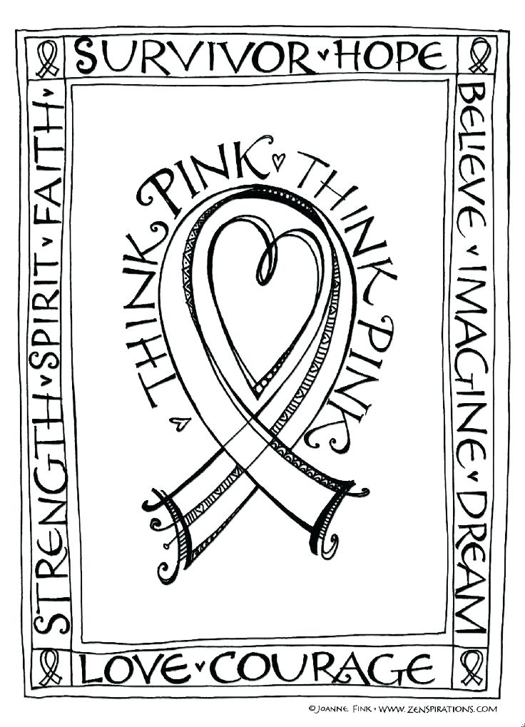 Breast Cancer Ribbon Coloring Page At GetColorings Free Printable 