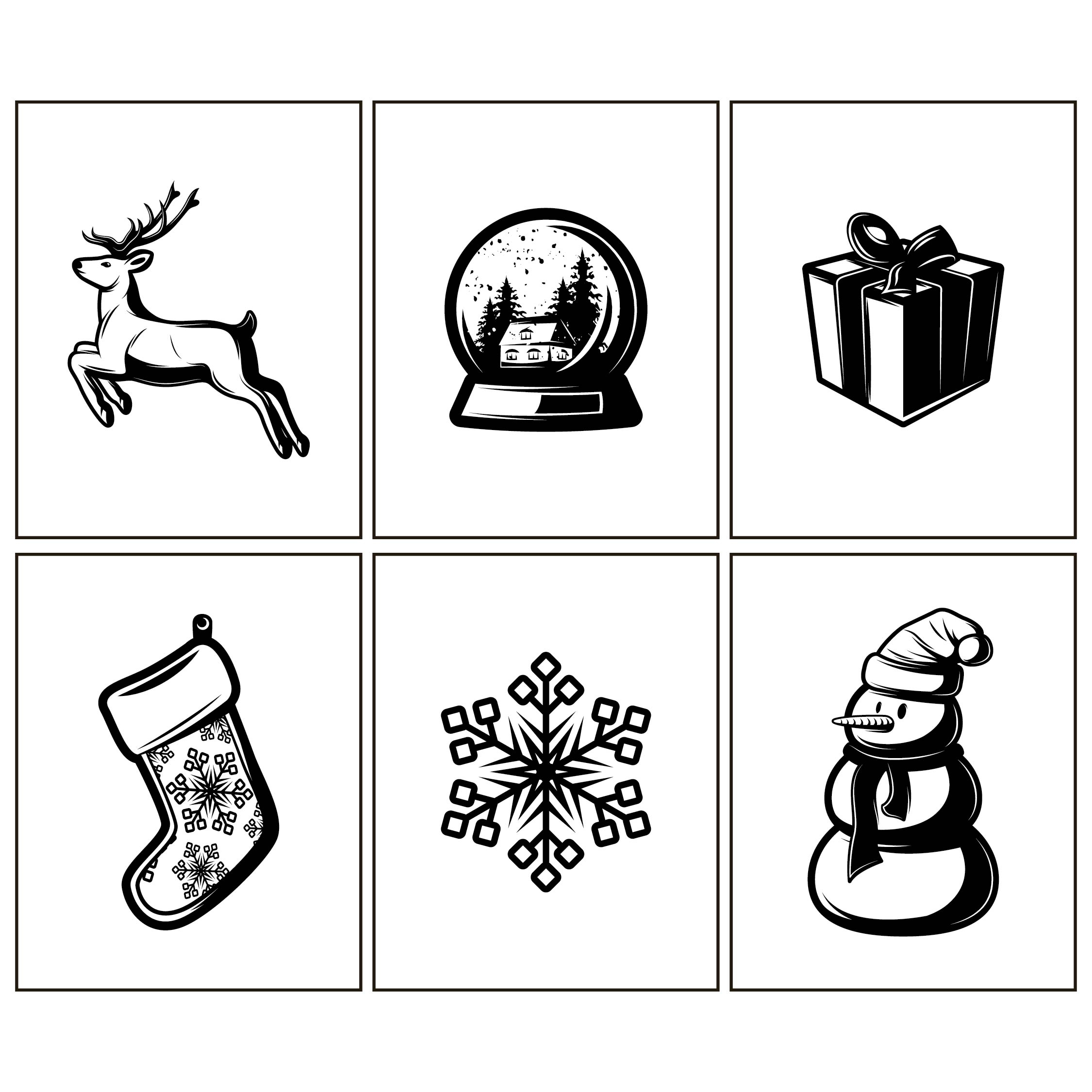 Free Printable Christmas Cards Black And White