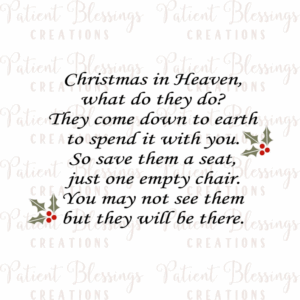 Christmas In Heaven Poem Free Printable Printable Templates