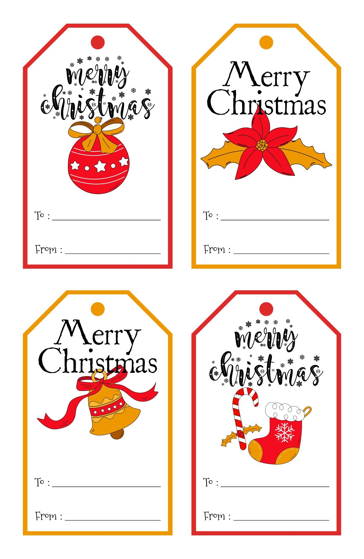 Christmas Labels Templates 15 Free PDF Printables Printablee