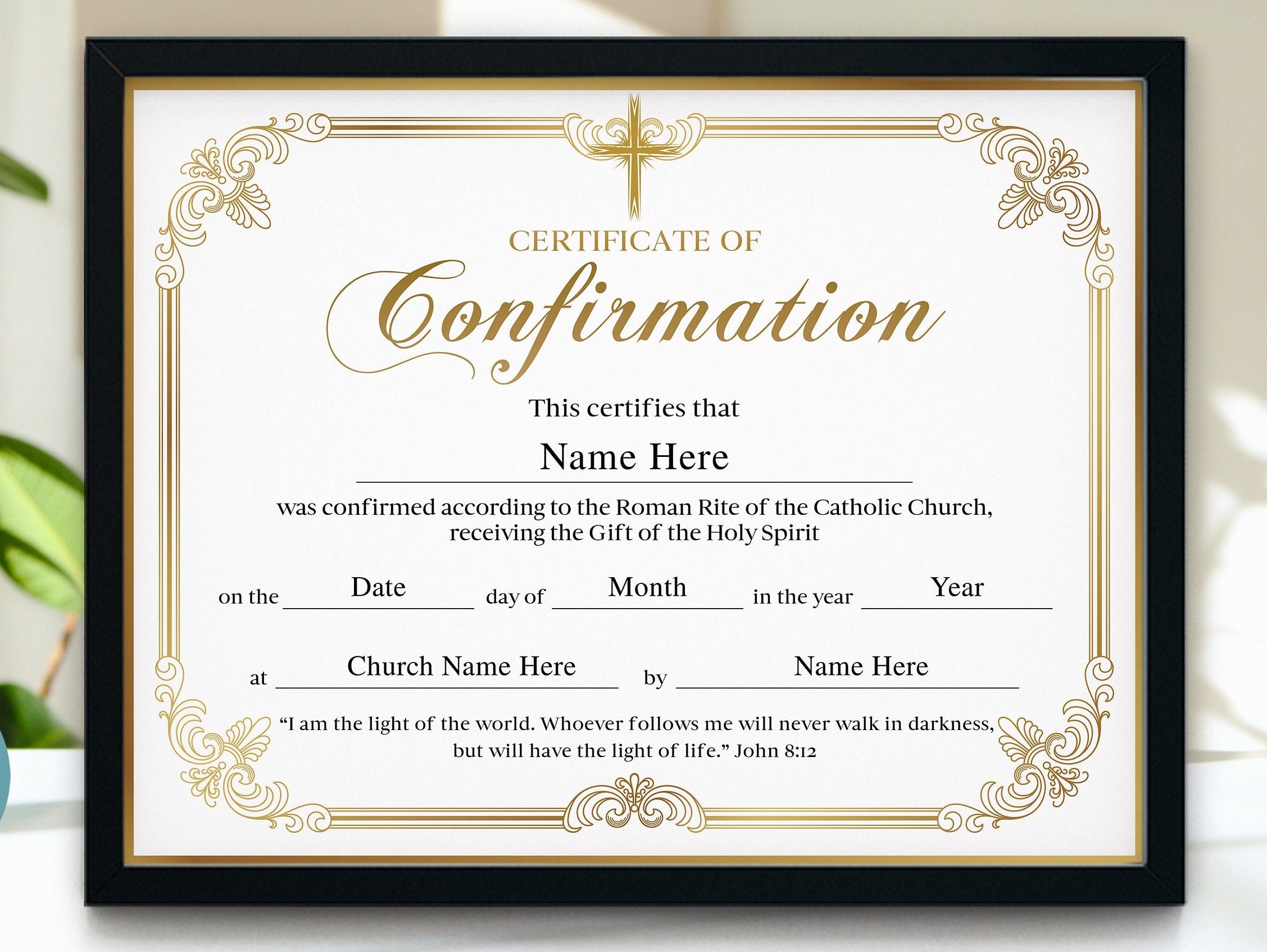 Confirmation Certificate Template Catholic Confirmation Certificate 