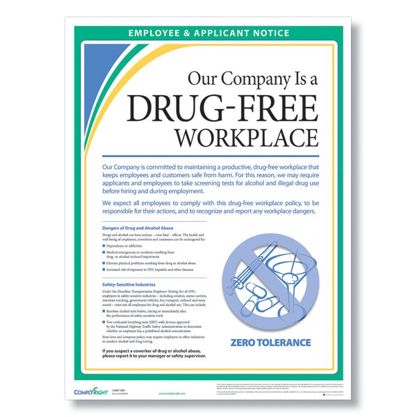Drug Free Workplace Poster