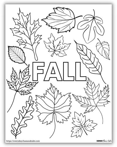 Free Printable Coloring Pages Autumn Leaves