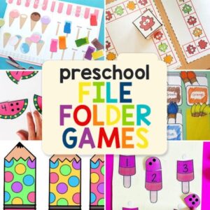 Favorite FREE Printable Preschool File Folder Games