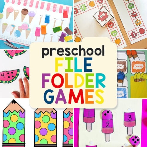 Favorite FREE Printable Preschool File Folder Games