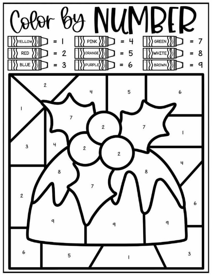 Free Christmas Color By Number Printables Leap Of Faith Crafting