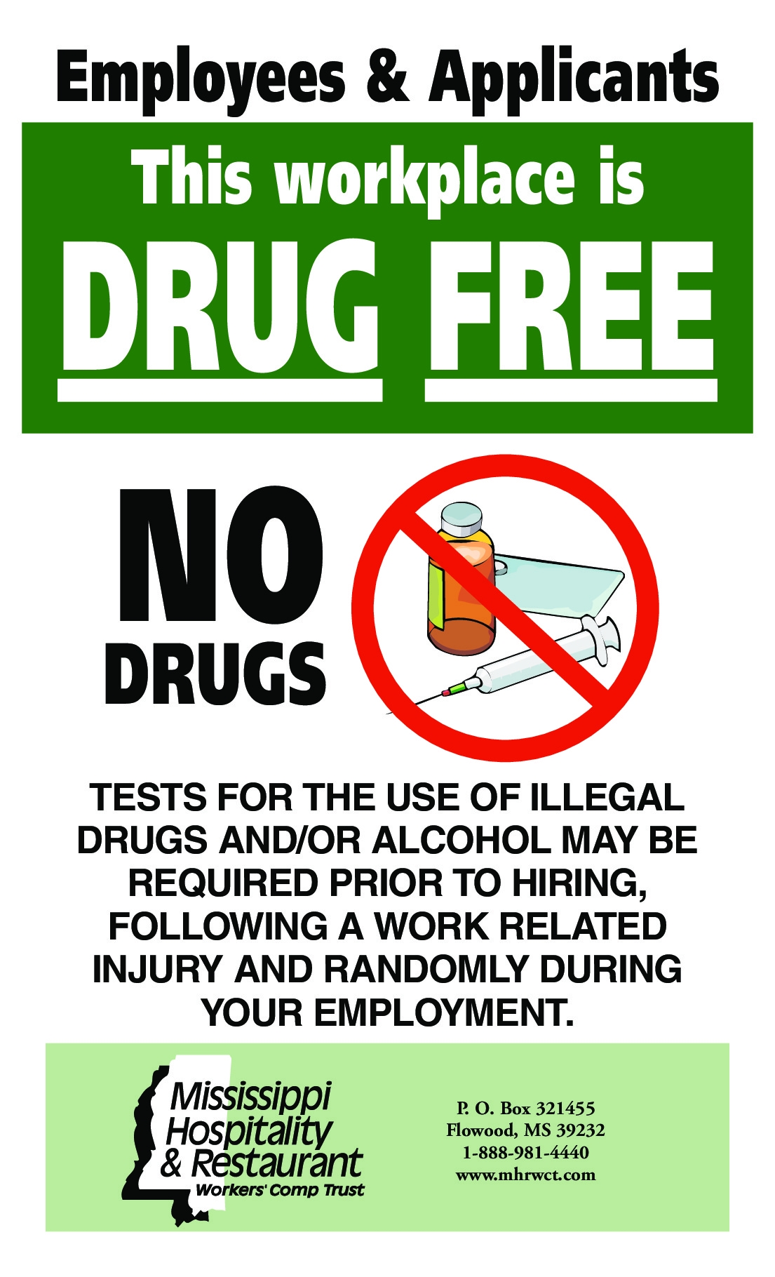 Free Mississippi Drug Free Poster Labor Law Poster 2025