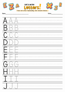 Free Practice Writing Letters Printable Worksheets