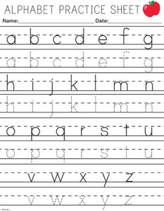Free Practice Writing Letters Printable Worksheets