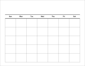 Free Printable 30 Day Calendars