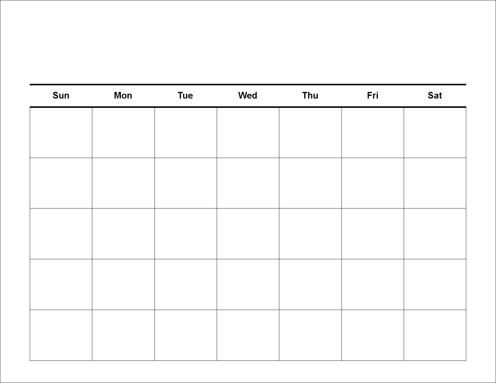 Free Printable 30 Day Calendars