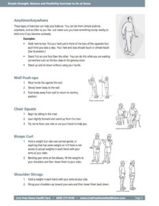 Free Printable Balance Exercises For Seniors