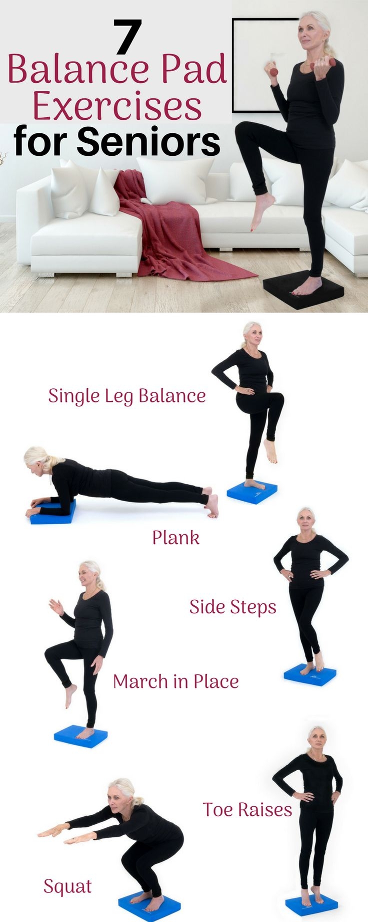 Free Printable Balance Exercises For Seniors Hold For 10 Seconds Then 