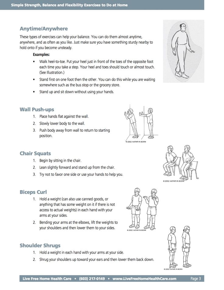 Free Printable Balance Exercises For Seniors