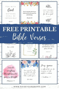 Free Printable Bible Verses For Encouragement