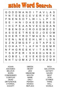 Free Printable Biblical Word Search Puzzles The End Of 2nd Kings Is