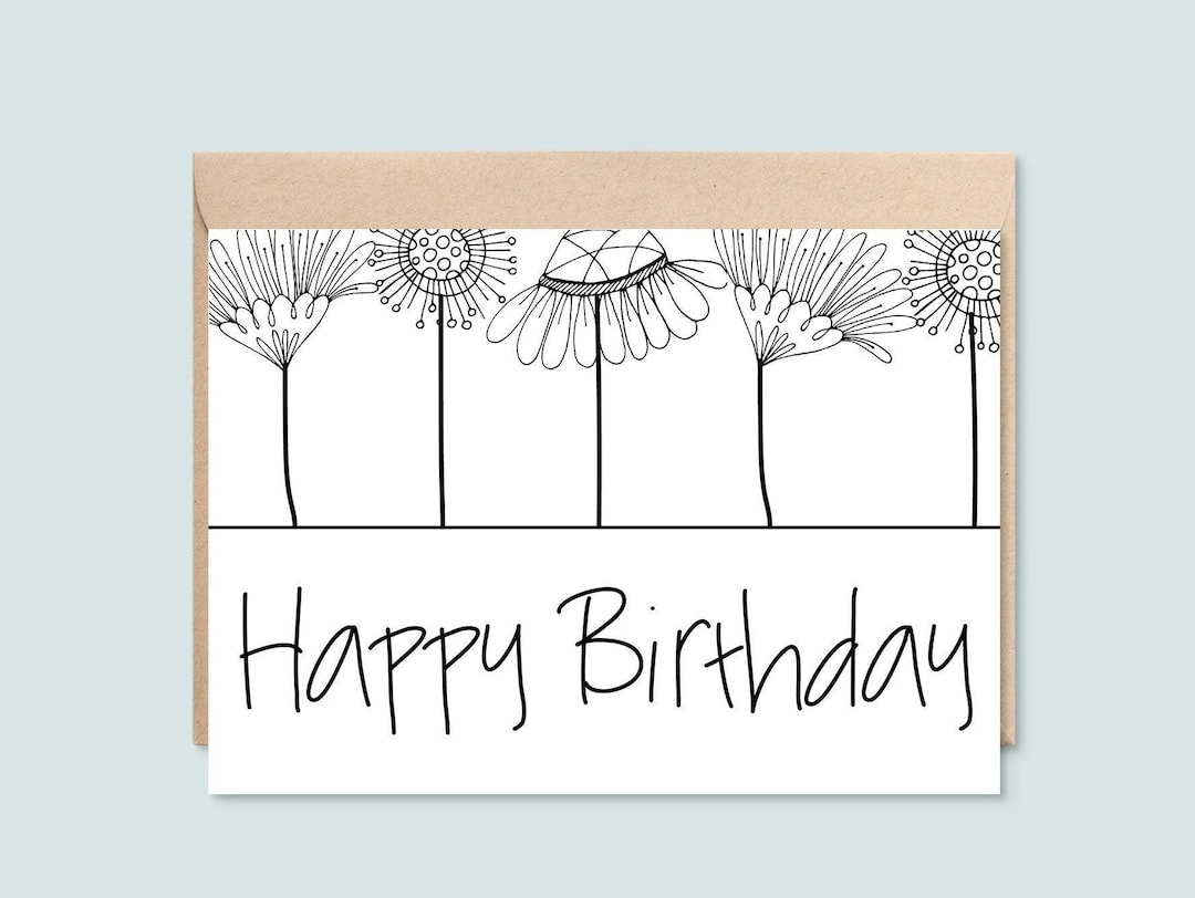 Free Printable Birthday Cards Black And White Download Free Printable 