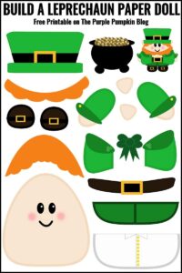 Free Printable Build A Leprechaun Paper Doll St Patricks Day Crafts