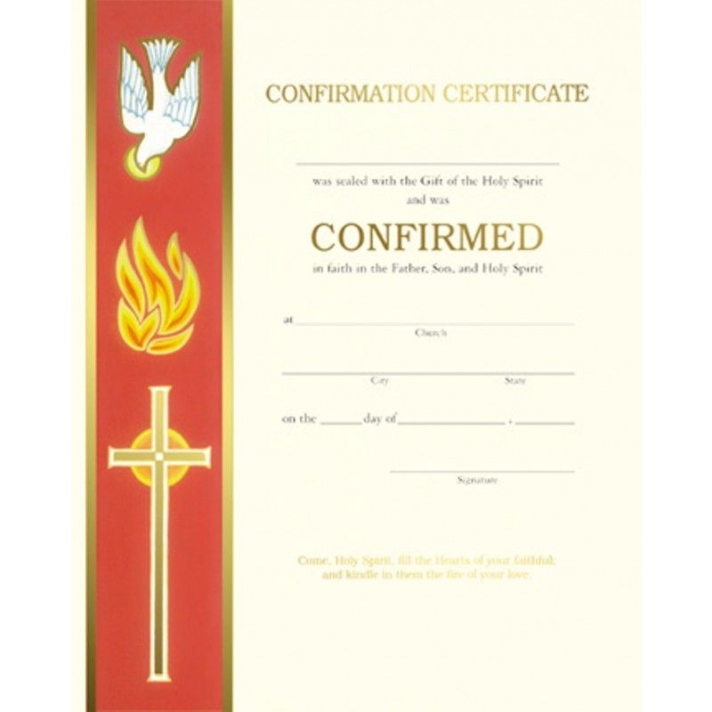 Free Printable Catholic Confirmation Certificate Template Printable 