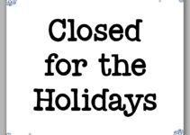 Free Printable Closed For Christmas Sign Template