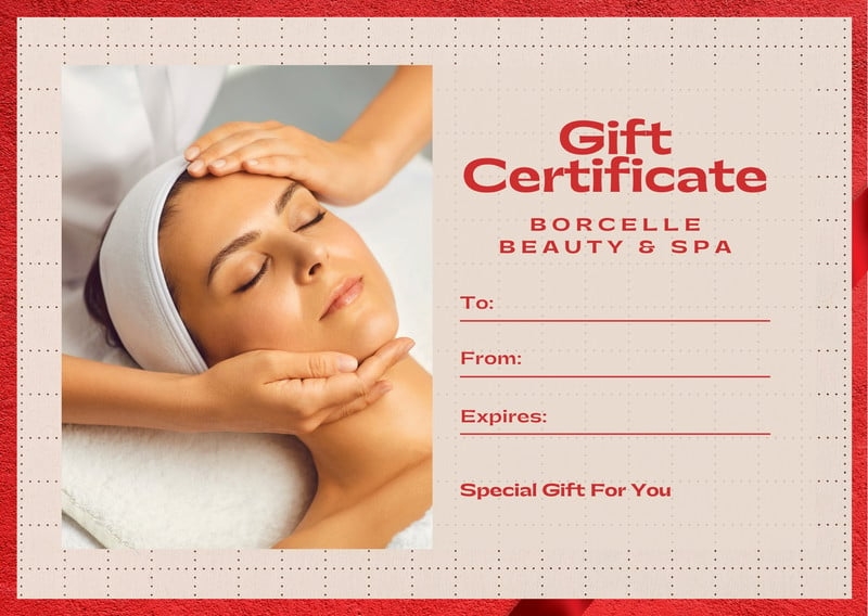 Free Printable Spa Gift Certificate Template