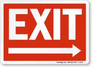 Free Printable Exit Sign Template Free Templates Printable
