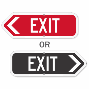 Free Printable Exit Sign With Arrow Printable Templates