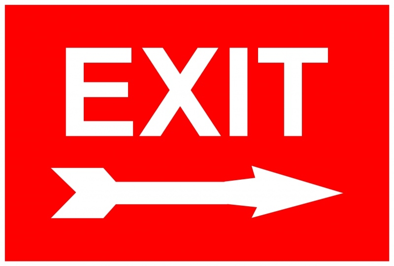 Free Printable Exit Sign With Arrow Printable Templates